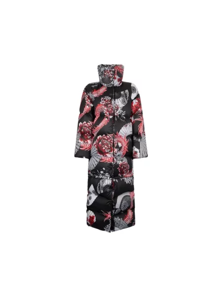 Kurtka puchowa Roberto Cavalli z nadrukiem pikowana