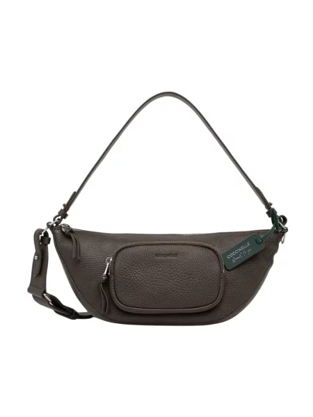 Coccinelle torebka crossbody skórzana zielona