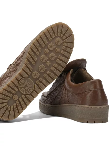 Fűzős csipkés sneaker Musto barna