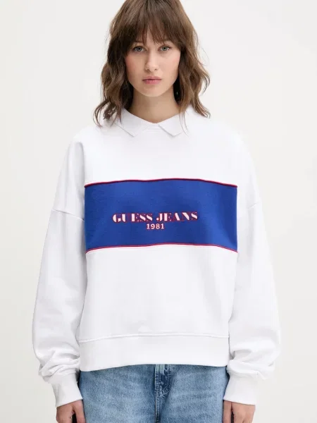 Guess Jeans hanorac de alb