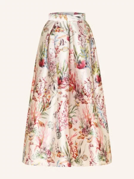 Lunatica Milano Satynowa Spódnica weiss beżowa