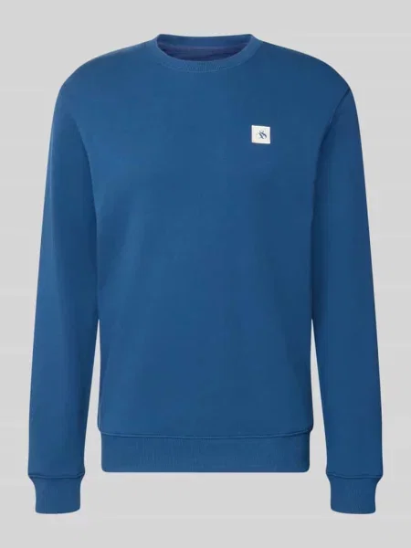 Bluza z naszywką z logo i okrągłym dekoltem Scotch & Soda granatowa