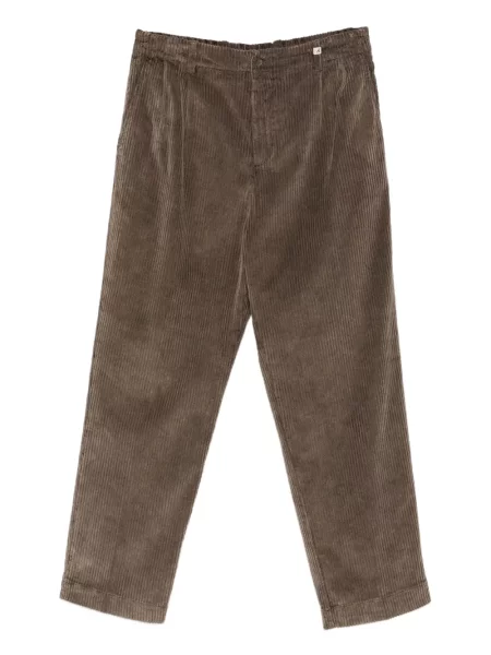 Pantaloni Myths de catifea cord plisate maro