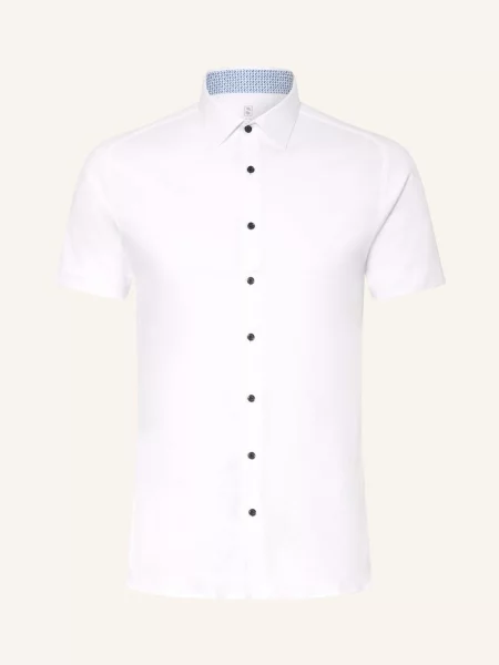 Desoto Košile S Krátkým Rukávem Slim Fit Z Jersey bílá