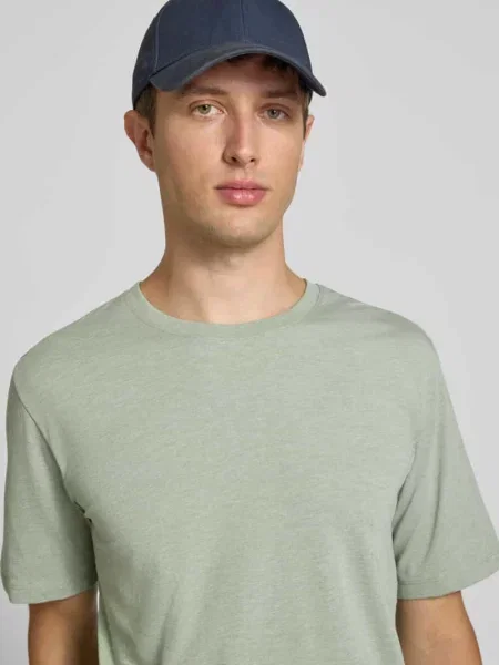 T-shirt o kroju regular fit z mieszanka bawełny model ' Jack & Jones miętowa
