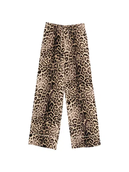 Pantaloni Ermanno Scervino cu imagine cu model leopard maro