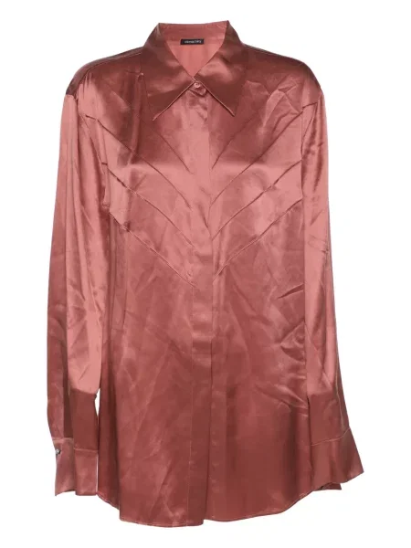 Cămașă Elena Mirò de mătase lungă roz