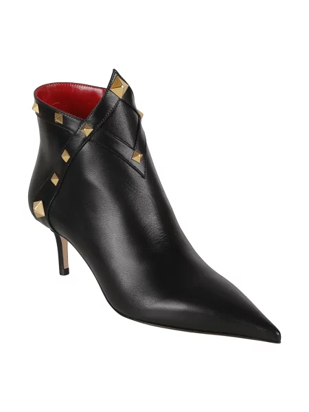 Buty do kostki Valentino Garavani skórzane czarne