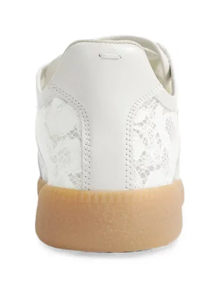 Sneakerși Maison Margiela din dantelă alb