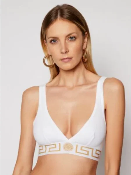 Versace Sutien Bralette Donna alb