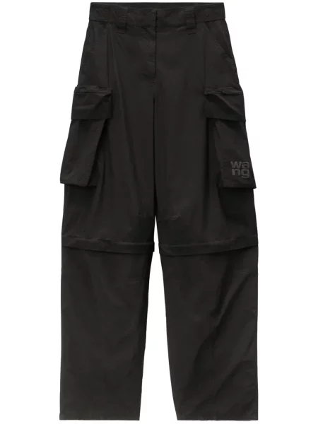 Szerokie spodnie cargo Alexander Wang czarne