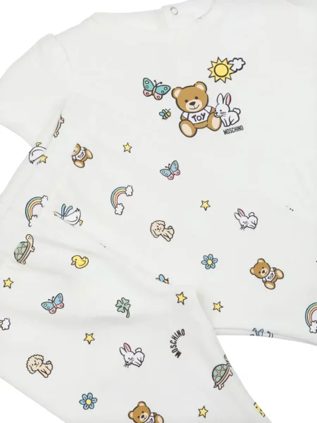 Spodnie dziecięce Moschino białe