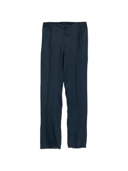 Pantaloni Kiton plisate albastru