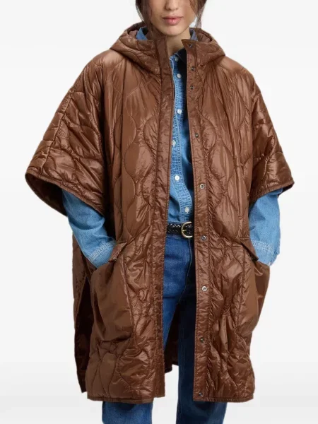 Palton Woolrich cu glugă maro