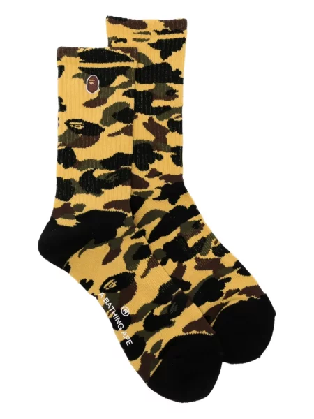 Čarape A Bathing Ape® s camo uzorkom smeđa