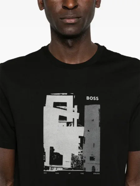 Tricou Boss cu imagine negru