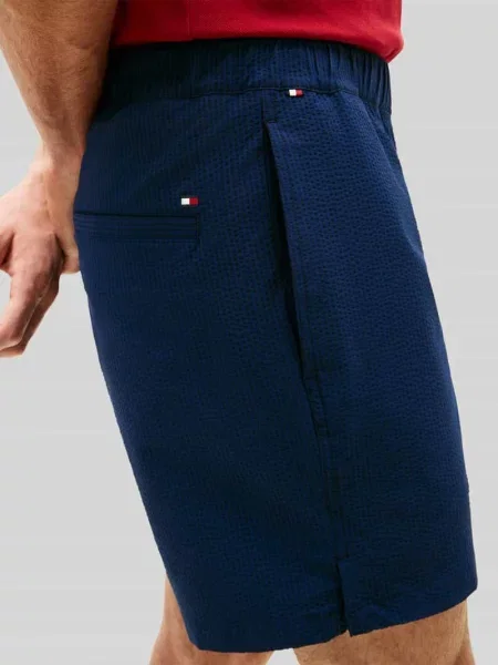 Szorty o kroju regular fit z seersucker model DOVER' Tommy Hilfiger
