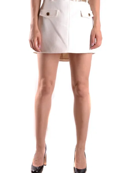 Mała mały spódnica mini Elisabetta Franchi biała