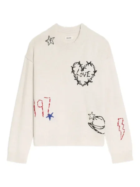 Pulover Zadig&voltaire cu motiv cu inimi