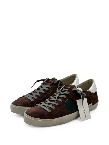 Sneakerși Philippe Model Paris cu autograf maro