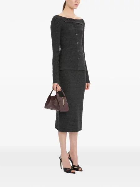 Geantă shopper Victoria Beckham din piele roșu