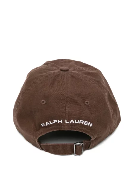 Ленена риза Polo Ralph Lauren бродирана кафяво