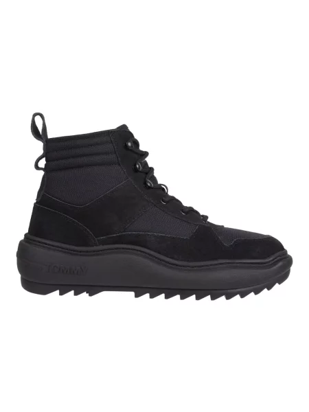 Botki Tommy Jeans zamszowe czarne