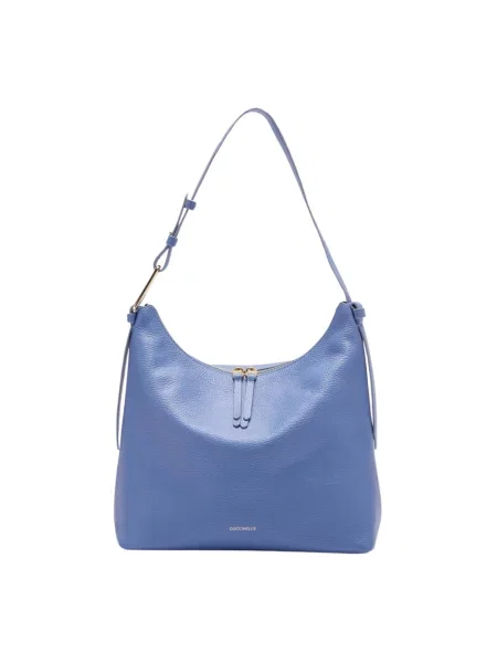 Torebka skórzana Coccinelle skórzana niebieska