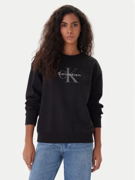 Calvin Klein Jeans bluza z nadrukiem czarny