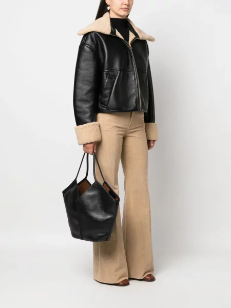 Geantă shopper Hereu din piele negru