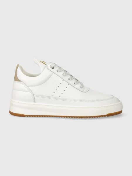 Кожени маратонки Filling Pieces Low Top Bianco бяло