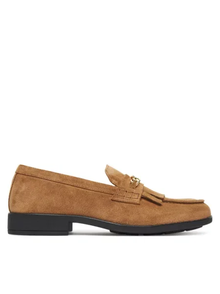 Ogrlica Tommy Hilfiger z obrobami rjava