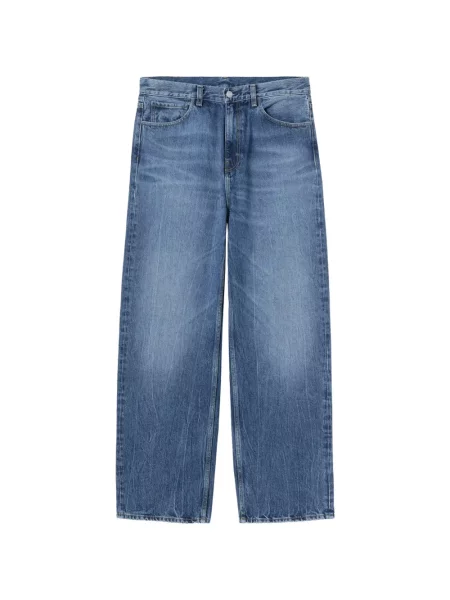 Blugi Carhartt Wip cu autograf albastru
