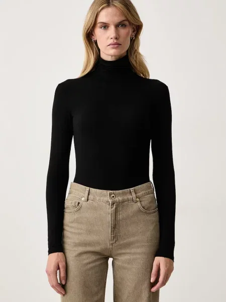 Weekend Max Mara Bluză cu gât Multif negru