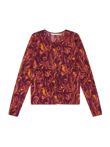 Kardigan Maliparmi wełniany z nadrukiem czerwony