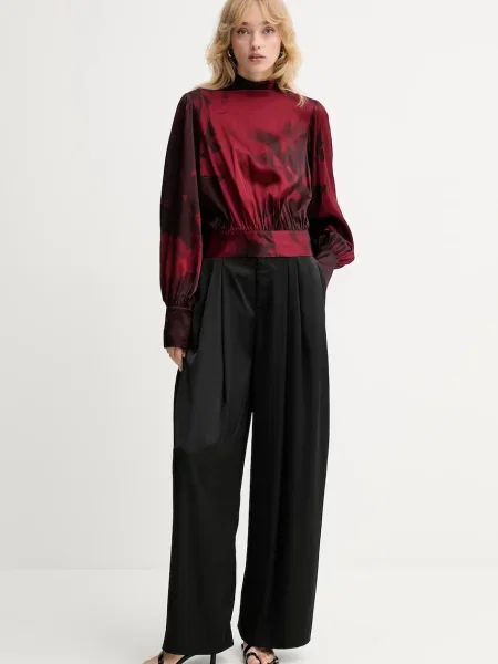 Блузка Gestuz візерунок бордовий