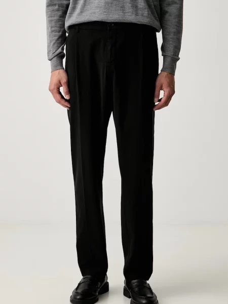 Paul&Shark pantaloni chinos pentru bărbați cu lyocell negru