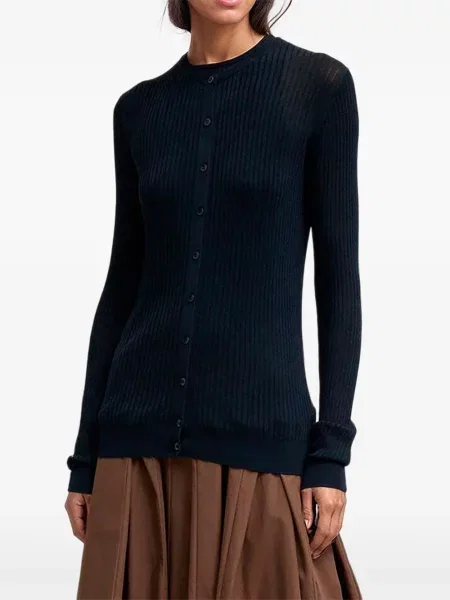 Cardigan Tibi tricotate albastru