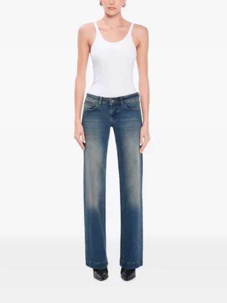 Blugi Ow Collection cu strasuri albastru