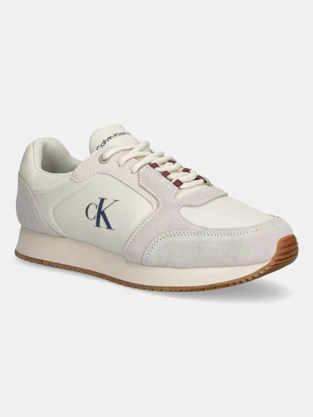 Calvin Klein Jeans Сникърси Retro Sock Runner Mg бежов