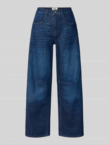 Jeansy barrel z mieszanka bawełny model OHIO' Mac granatowe