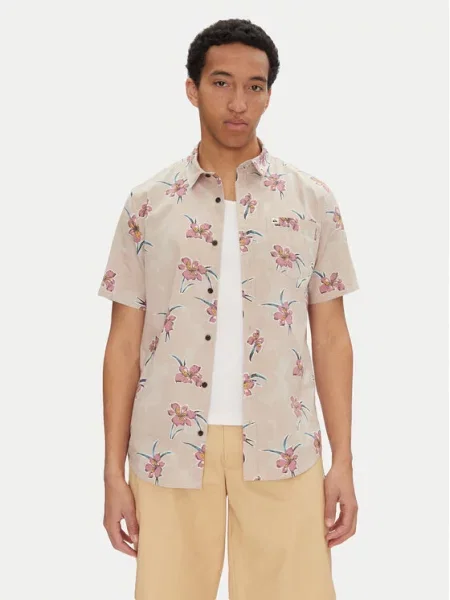 Классическая рубашка Quiksilver бежевая