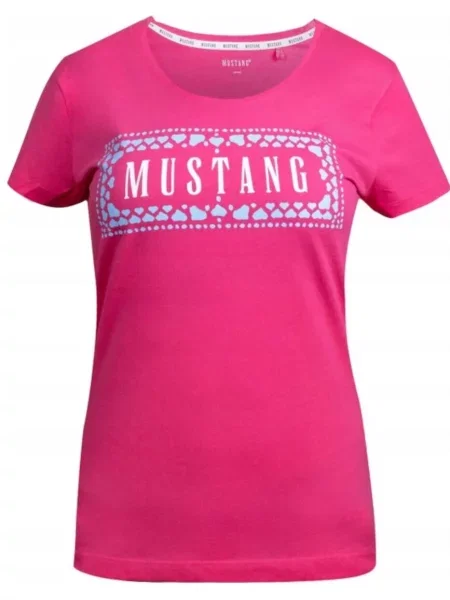 Koszulka Mustang Sportowa Logo różowa