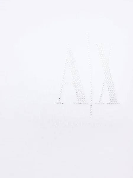 Hoodie Armani Exchange με πετραδάκια λευκό