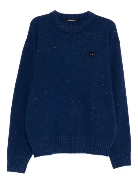 Pulover Songzio cu broderie albastru