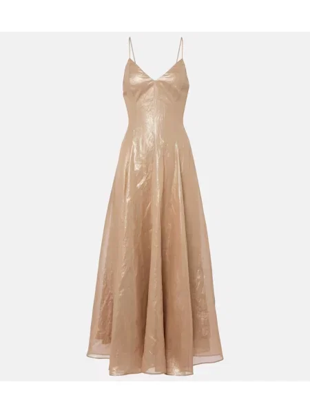 Rochie maxi Brunello Cucinelli de costum auriu