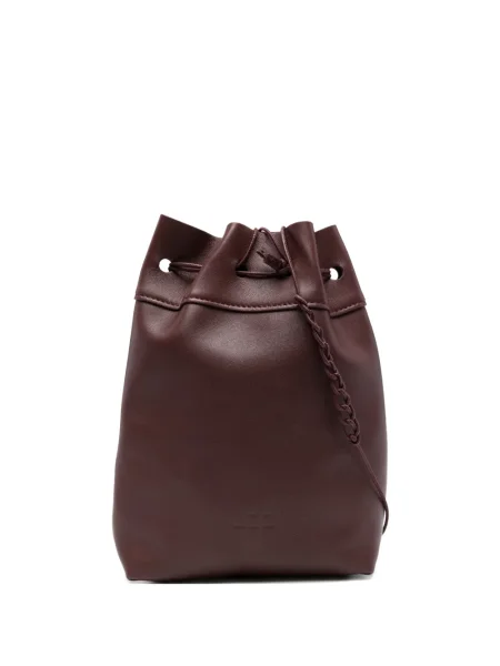 Șnur de strângere geanta crossbody Forte_forte țesută maro