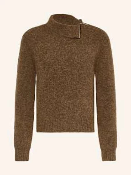 Isabel Marant Golf Aliocha Z Alpaką braun khaki