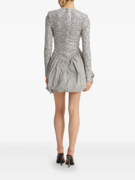 Rochie mini Rotate Birger Christensen cu paiete de costum gri