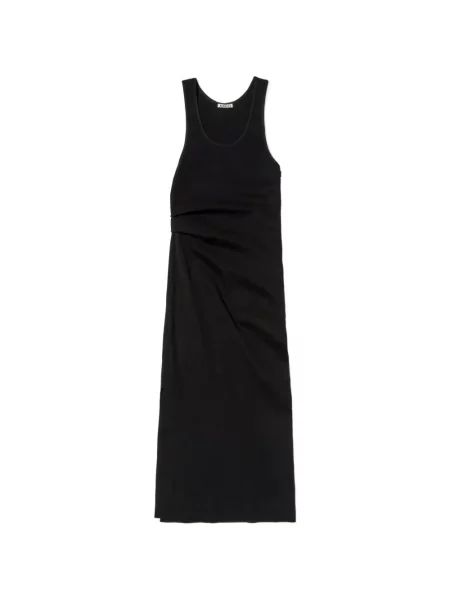 Rochie Auralee tricotate cu volane negru